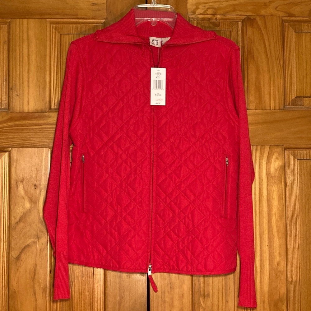 NWT Susquehanna Trail Outfitters STO Vintage 80s 90s Quilted Jacket Red Size XL